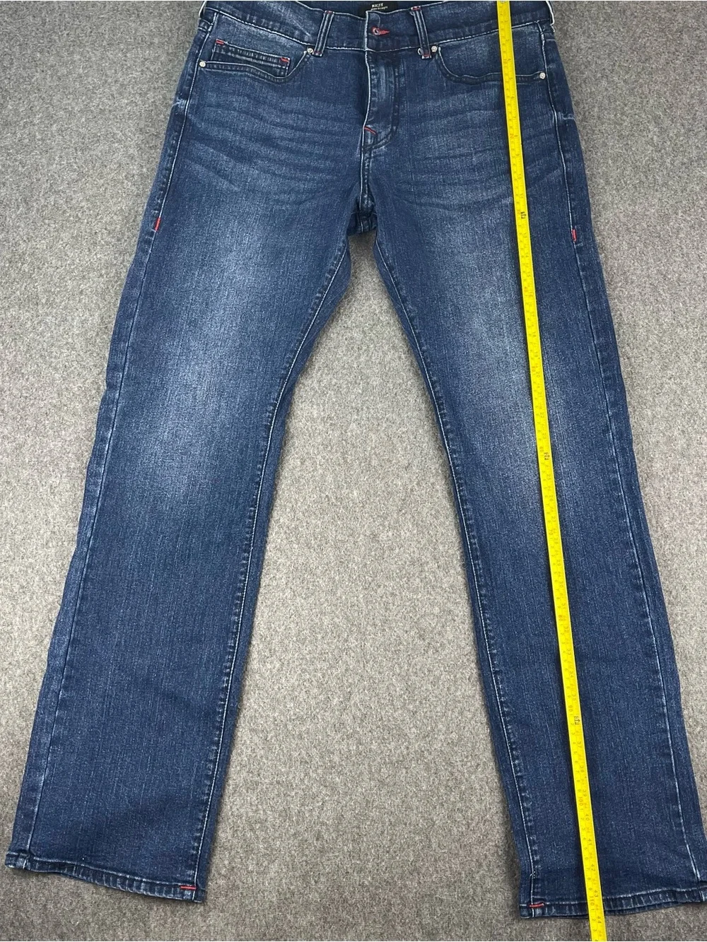 True Religion Men's 36x33 Ricky Relaxed Straight Leg Dark Wash Blue Jeans
